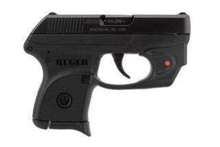 Ruger LCP 380 ACP pistol features an integrated Viridian laser sight